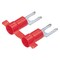 Panduit Fork Terminal, #8 Stud Size, 18 AWG, 600 V, Vinyl Insulated, Red, Crimp Termination Only, 3000 PK PV18-8LFB-3K - alternate 2